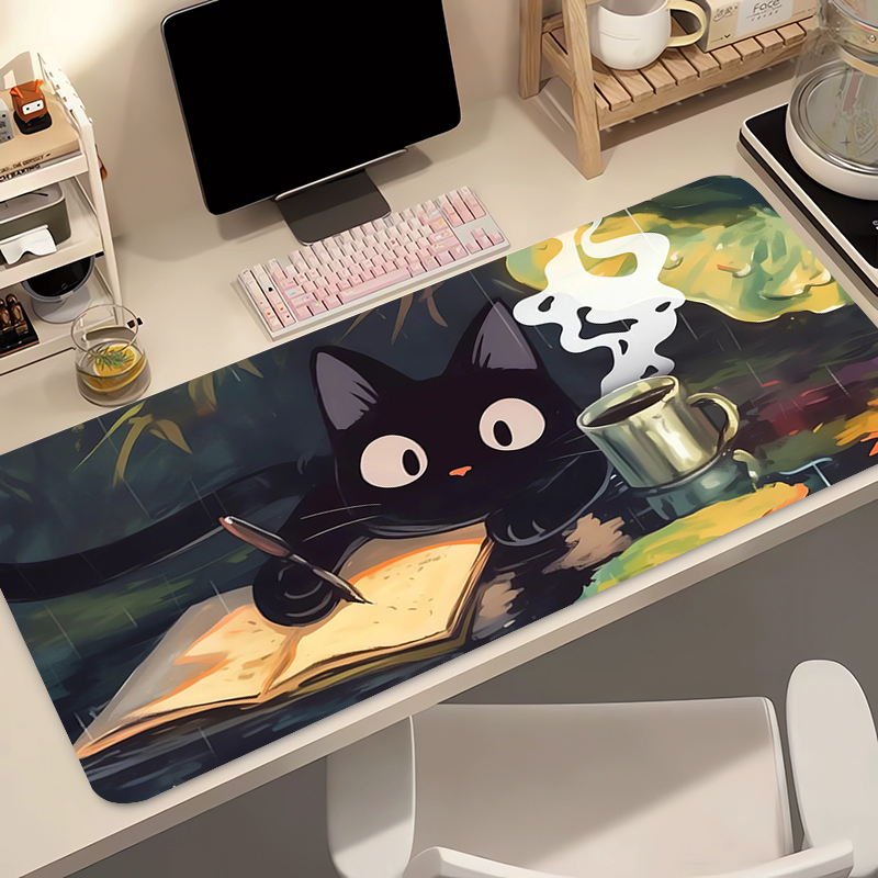Desk Setup Kawaii - لوحة ماوس ألعاب ناعمة من السيليكون