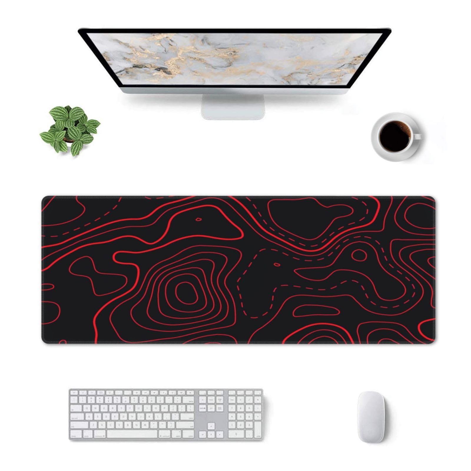 لوحة ماوس ألعاب توبوغرافيك بال - مراجعة Desk Setup Red وسعره