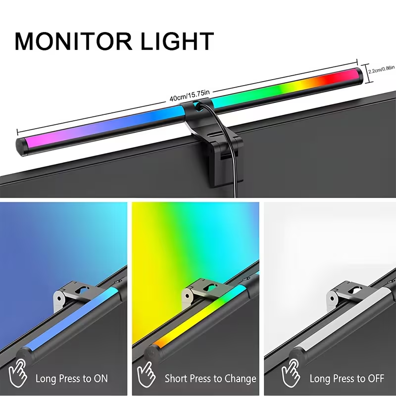 شريط إضاءة للشاشة RGB، شريط إض - مراجعة Led Desk Light Usb وسعره