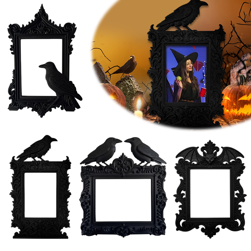 زينة HaLLoween الغراب الخفافيش - مراجعة Desk Setup Photo وسعره