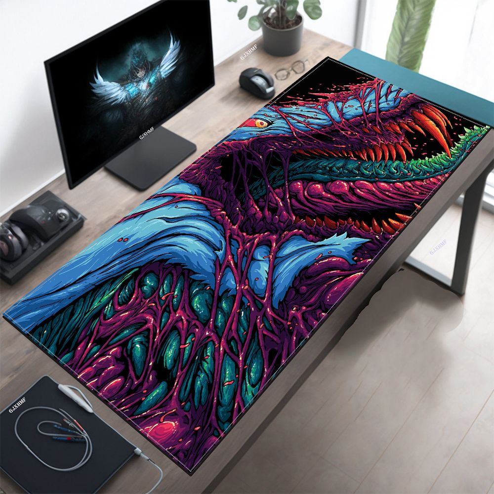 سجادة ماوس يابانية حمراء بتصمي - مراجعة Desk Setup Red وسعره
