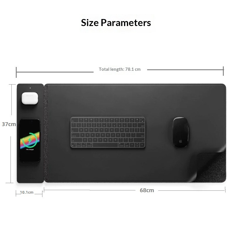 لوحة ماوس لاسلكية مغناطيسية لل - مراجعة Desk Pad Leather Large وسعره