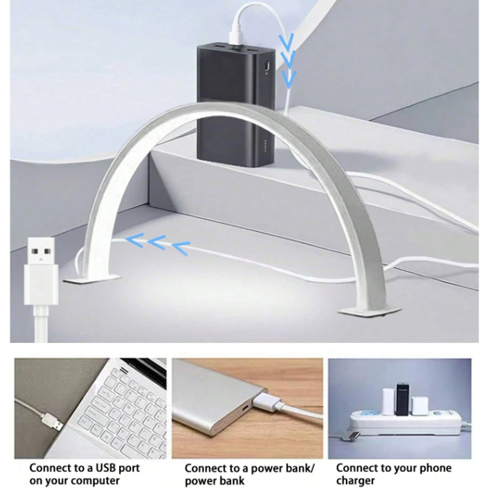 مصباح أظافر 40/66 سم، إضاءة LE - مراجعة Led Desk Light Usb وسعره