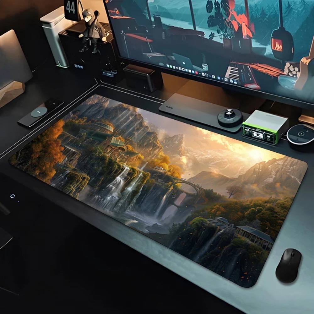 لوحة ماوس كبيرة للألعاب بنمط ذ - مراجعة Desk Setup Red وسعره