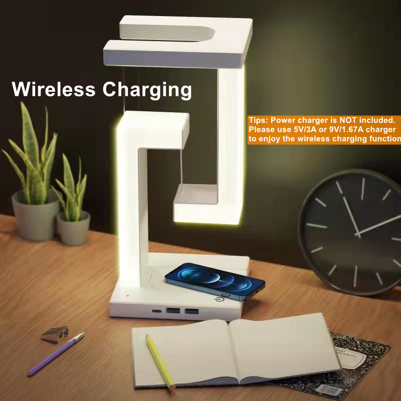 مصباح مكتب عائم مع شاحن لاسلكي - مراجعة Led Desk Light Usb وسعره