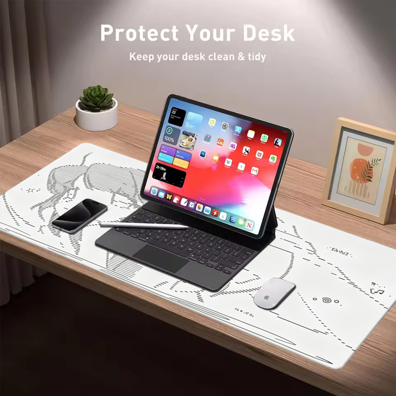لوحة ماوس جلدية كبيرة بتصميم أ - مراجعة Desk Setup Kawaii وسعره